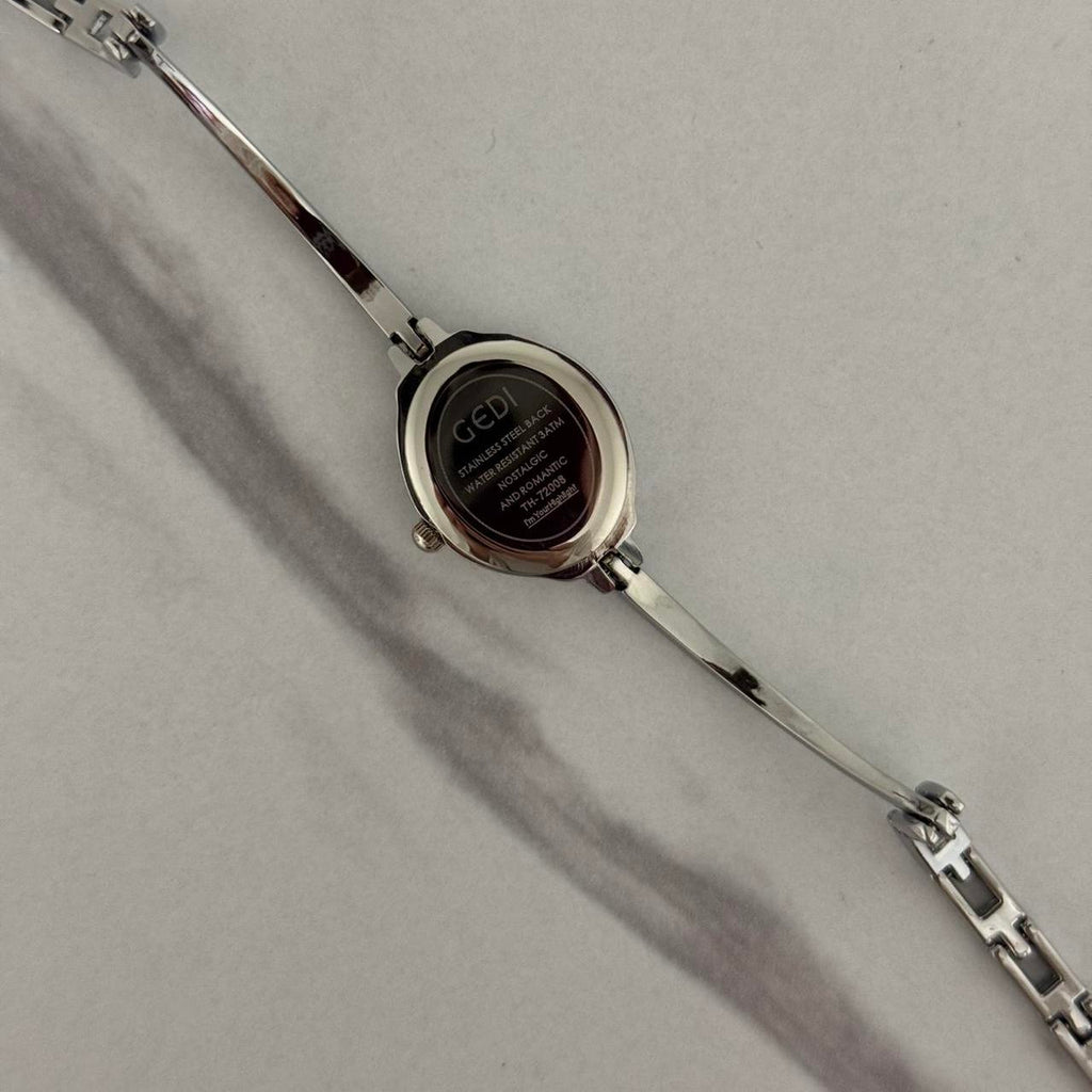 Tiny Silver Watch Bracelet