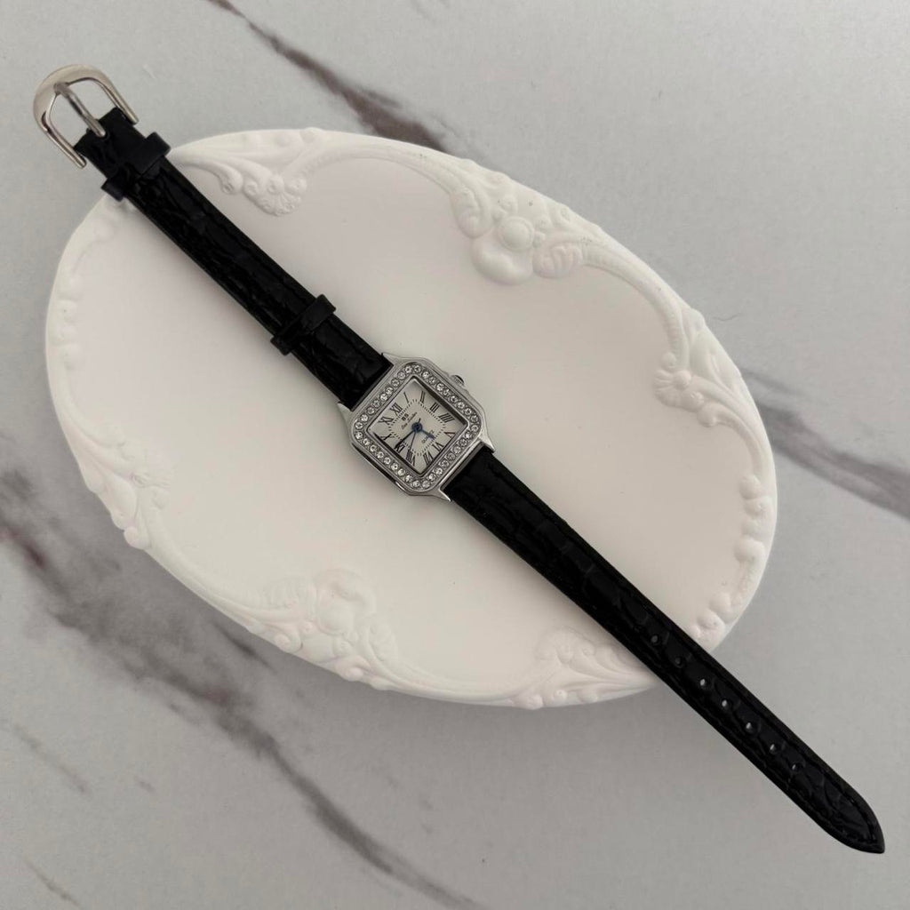 Retro Silver/Black Watch