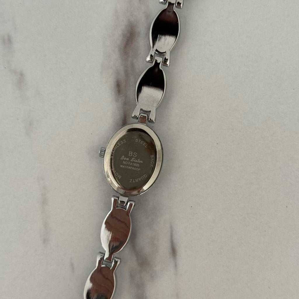 Silver/Green Watch Bracelet