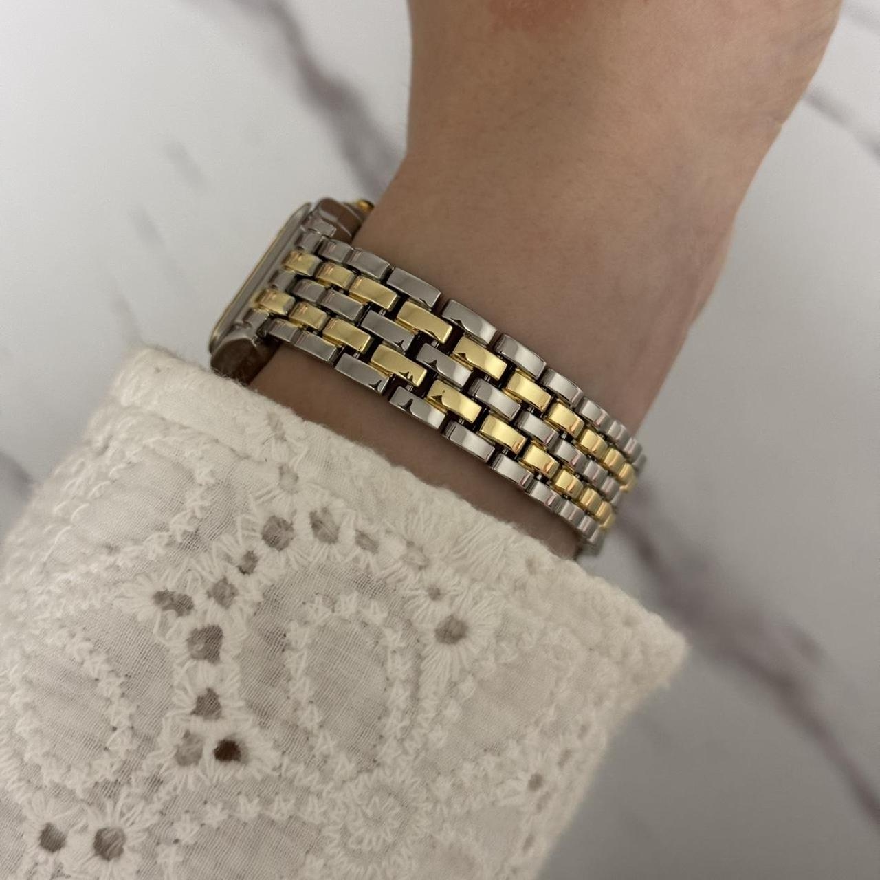 Gold/Silver Square Watch