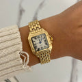 Vintage Vibe Square Gold Watch