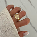 Gold/Pearl Watch Ring