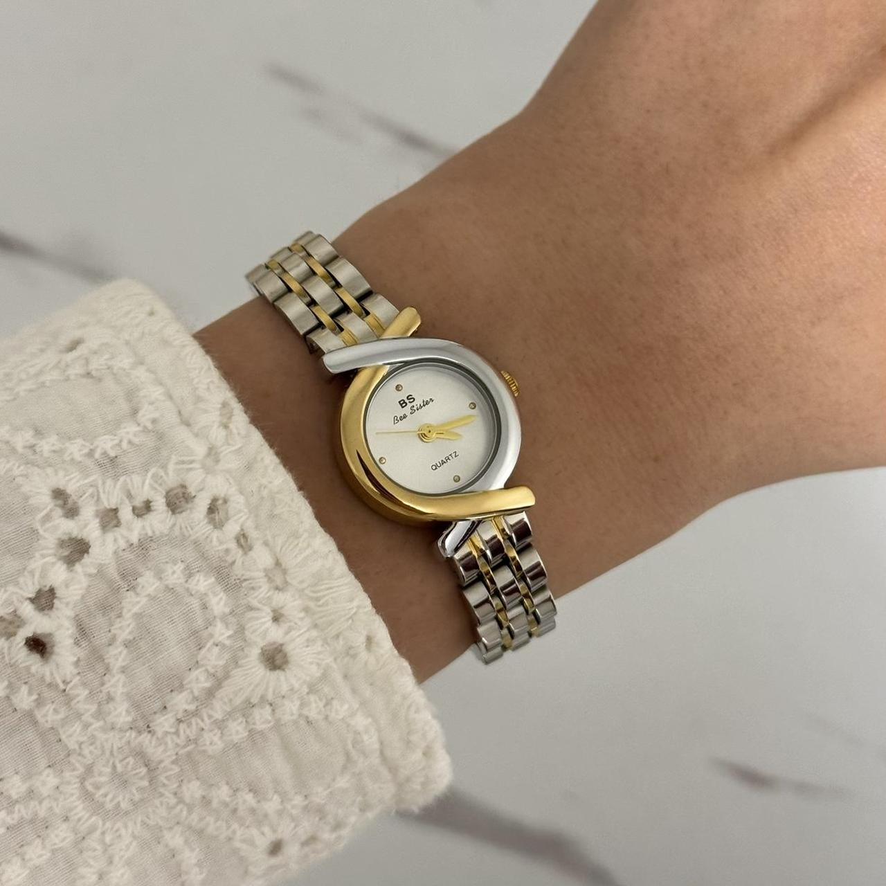 Two Tone Round Gold/Silver Watch
