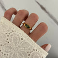Gold Ring Green Zircon Stone
