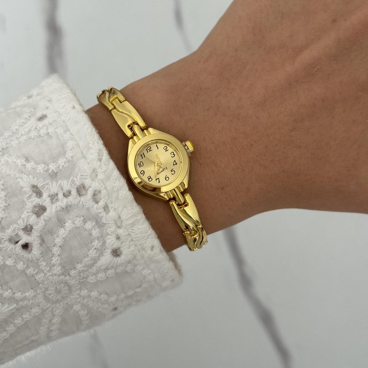 Vintage vibe gold mini watch