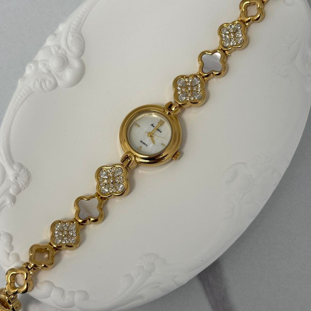 Gold Watch Zircon Stones