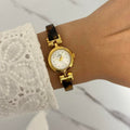 Round Brown/Gold Watch