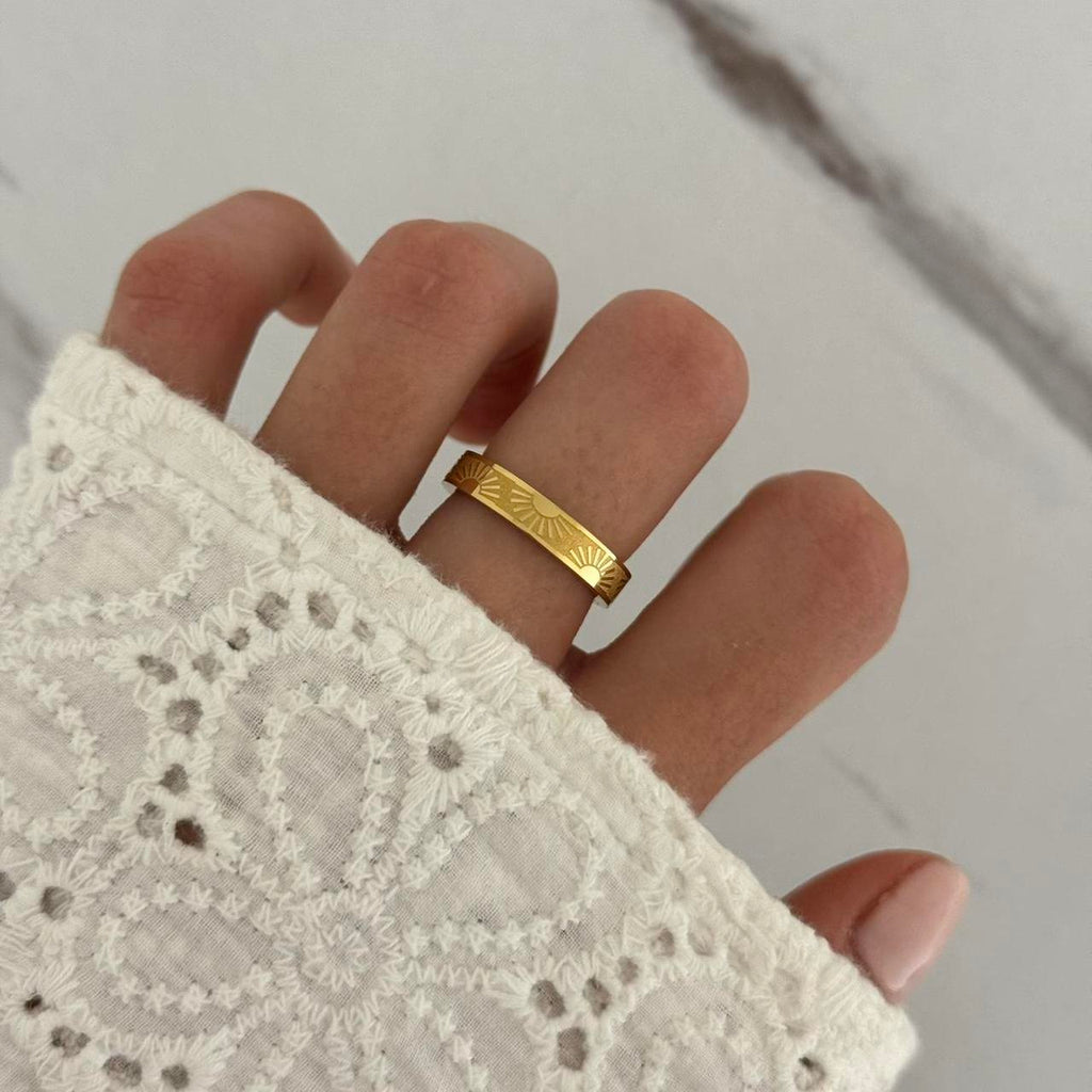 Gold Ring With Sun