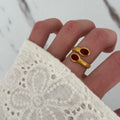 Gold/Burgundy Ring
