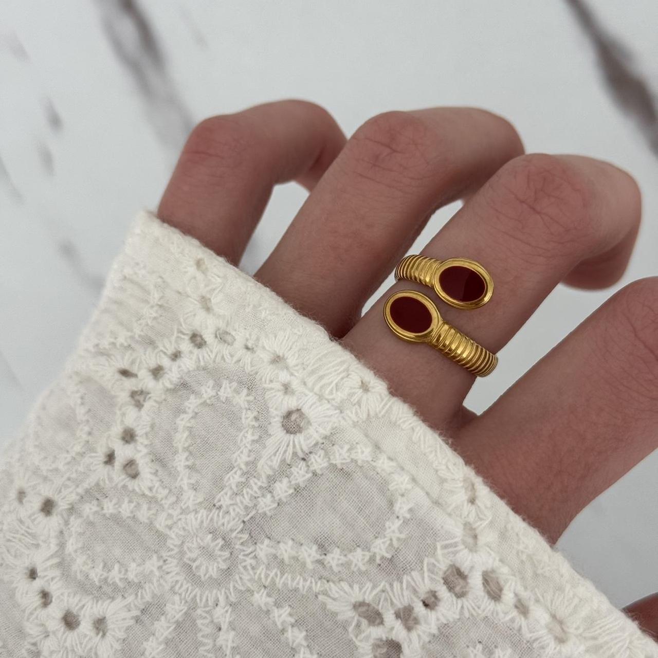 Gold/Burgundy Ring