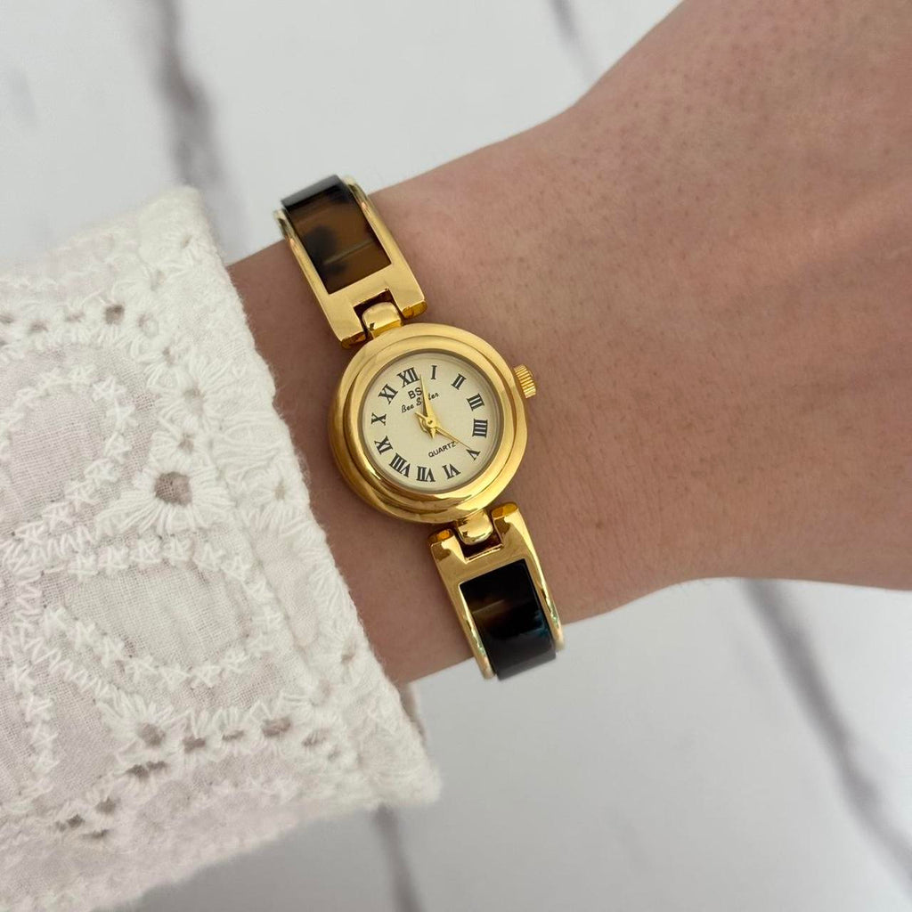 Gold Mini Round Watch Bracelet