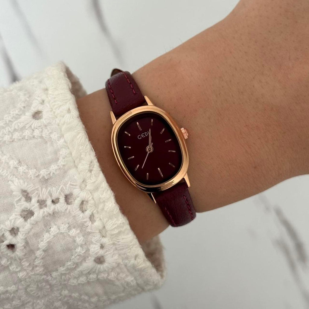 Watch Burgundy Leather Strap