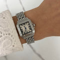 Vintage Style Square Silver Watch