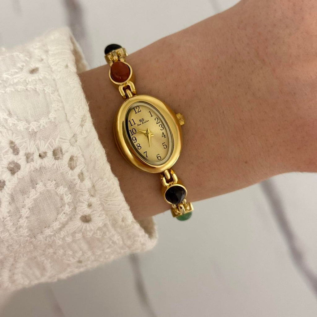 Mini watch Barsa multicoloured natural stone