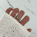 Silver Ring Green Zircon Stone
