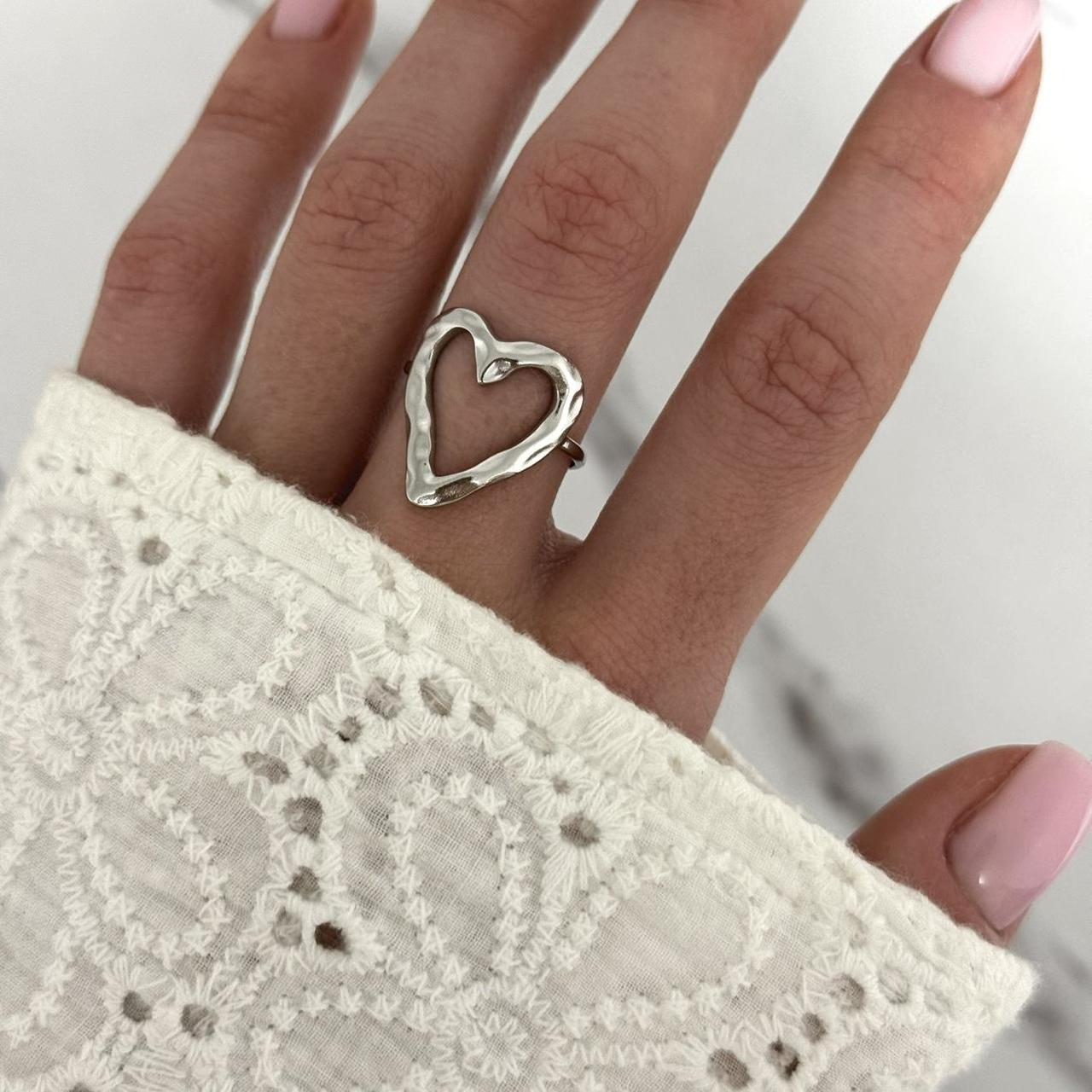 Silver ring Heart Shape