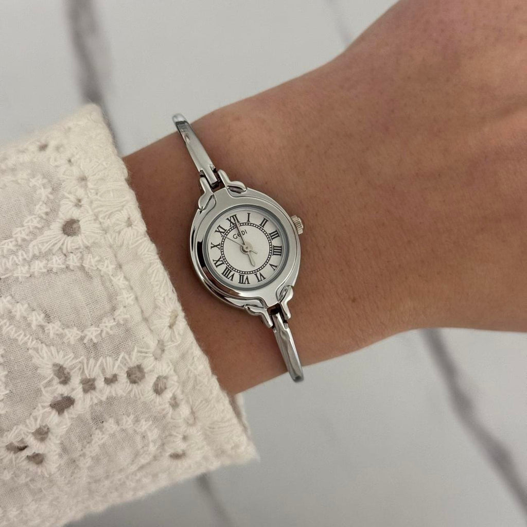 Tiny Silver Watch Bracelet