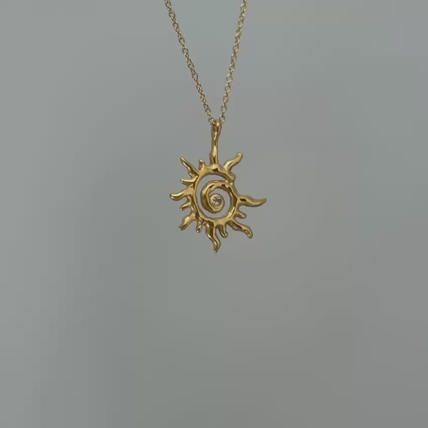 Vintage Vibe Sun Gold Chain Necklace