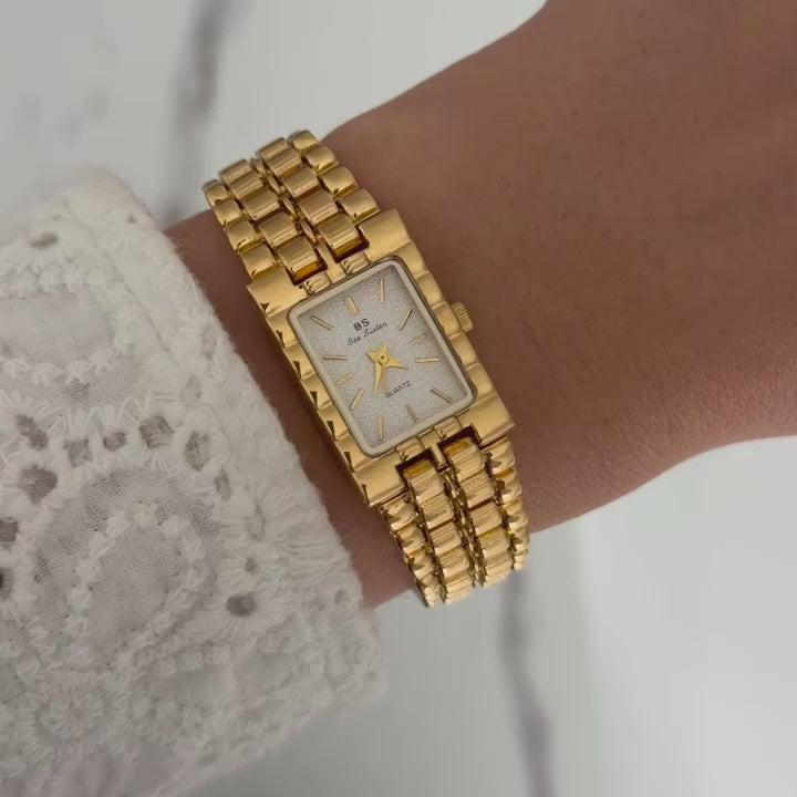 Retro Gold/White Watch