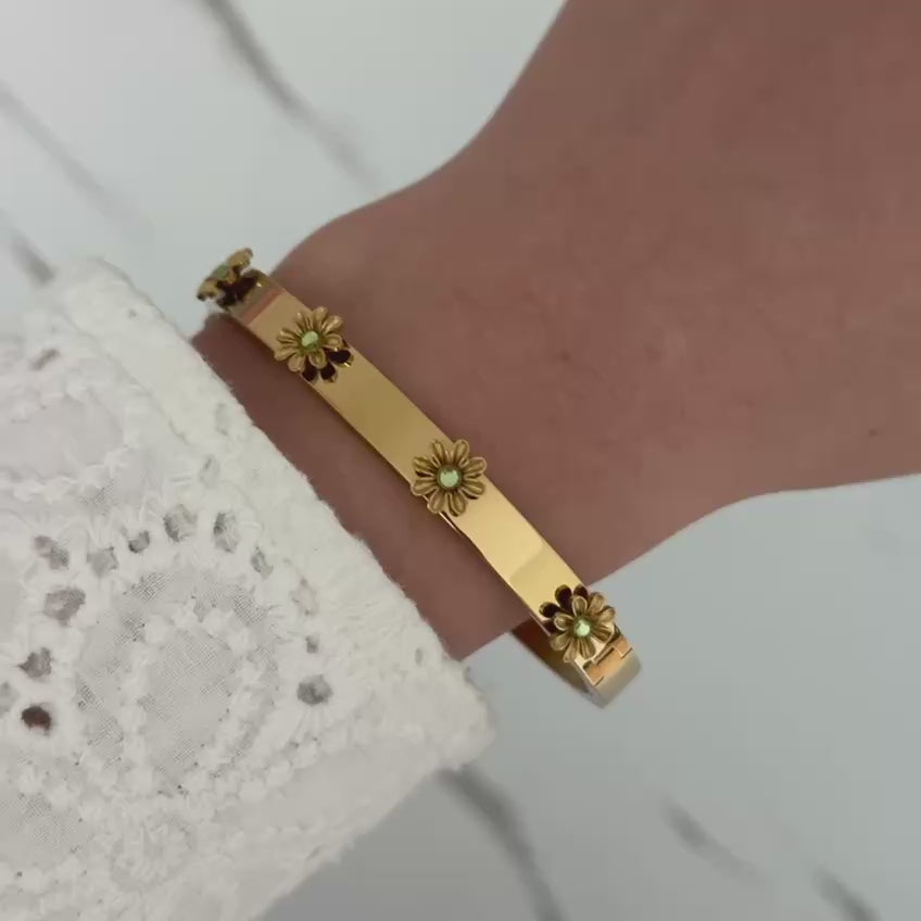 Gold Floral Bracelet