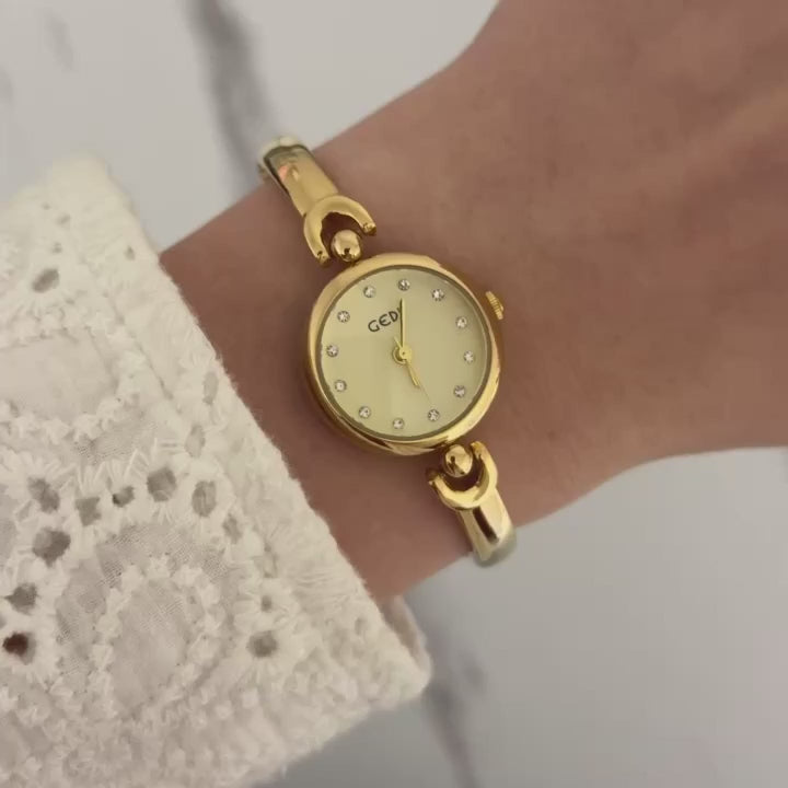 Round Gold Watch