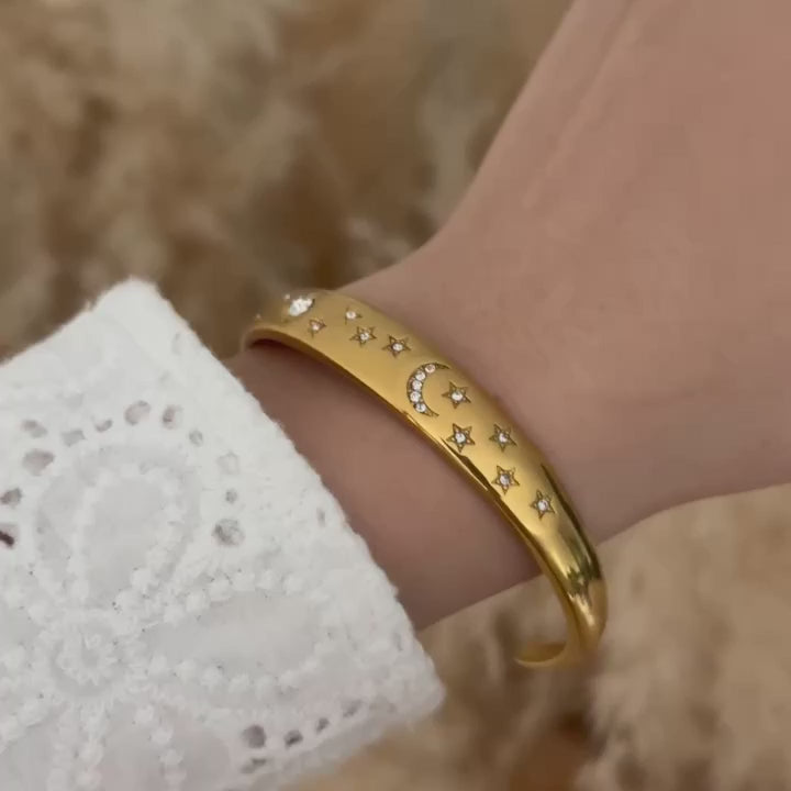 Gold Star Zircon Stones Bracelet