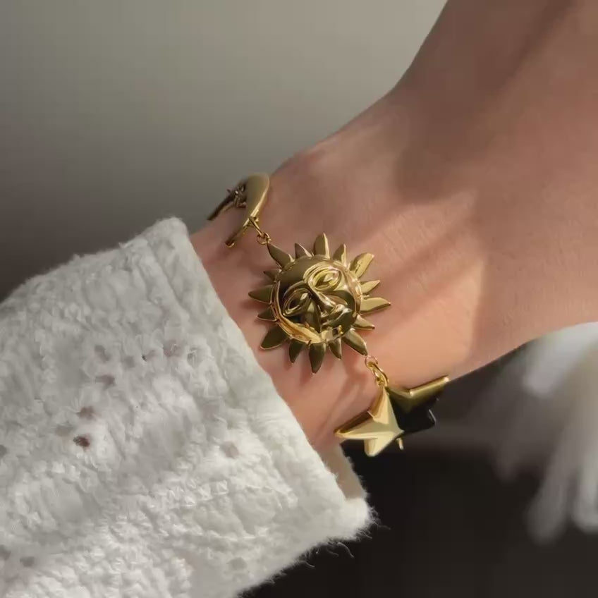 Gold Moon/Sun Bracelet