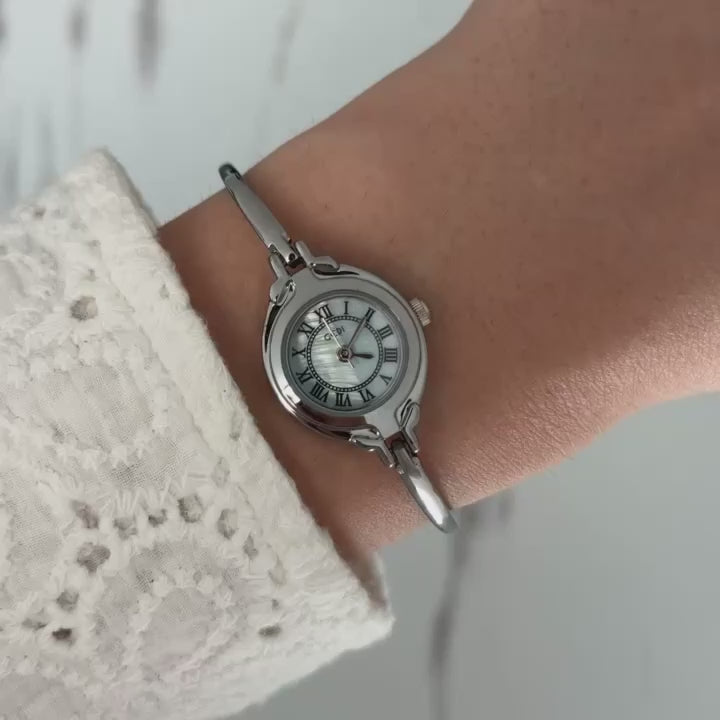 Silver Baby Blue Mini Watch