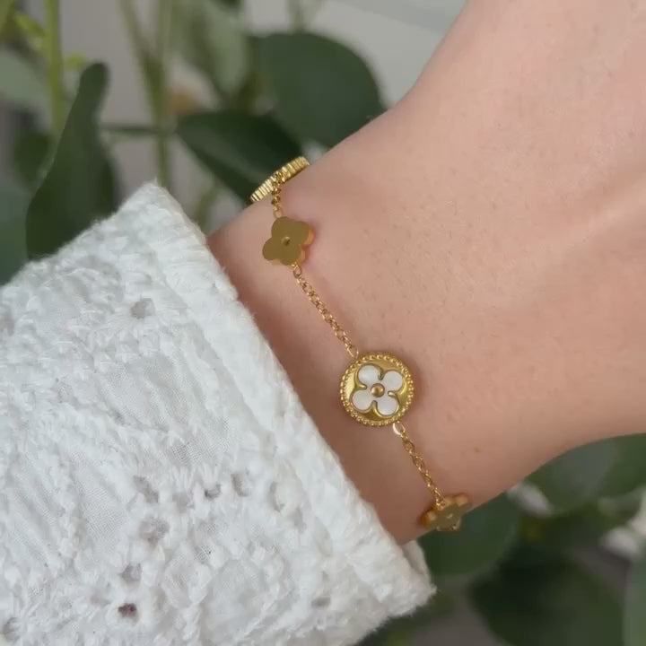 Gold Floral Bracelet