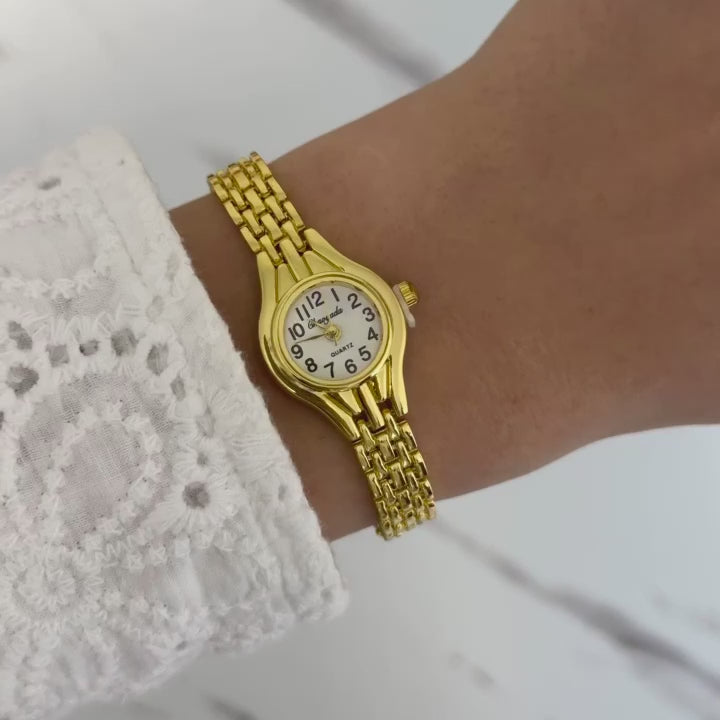 Mini Gold/White Watch