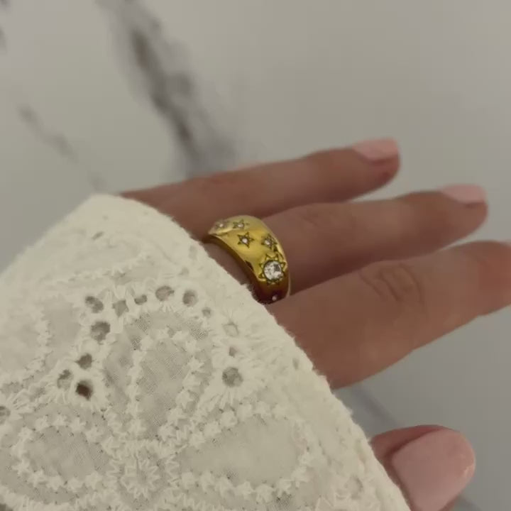 Gold Ring Zircon Stone