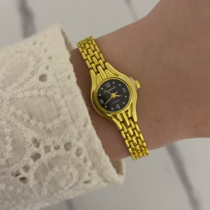 Gold/Black Mini Watch