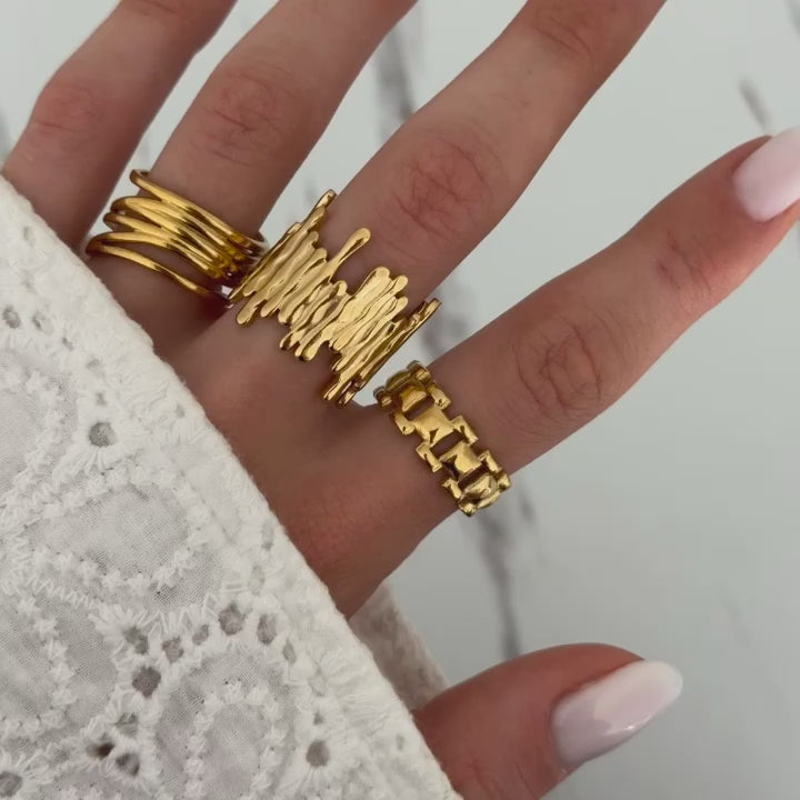 Set of 3 Gold Rings